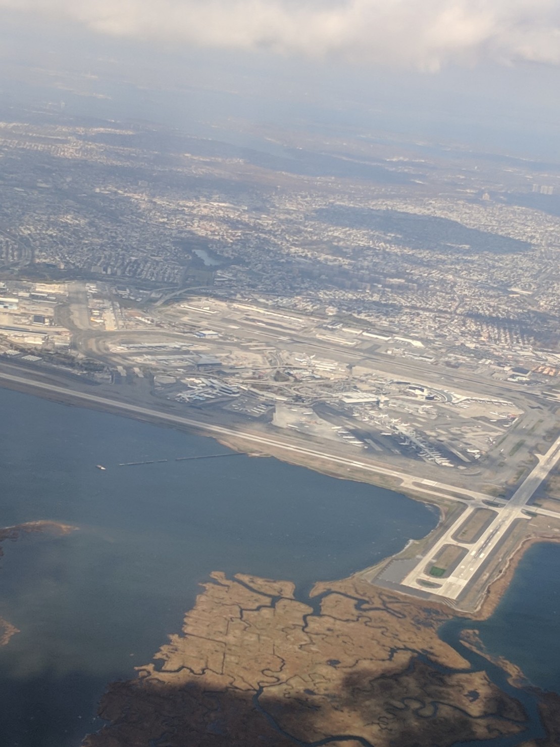 an aerial view of JFK airport