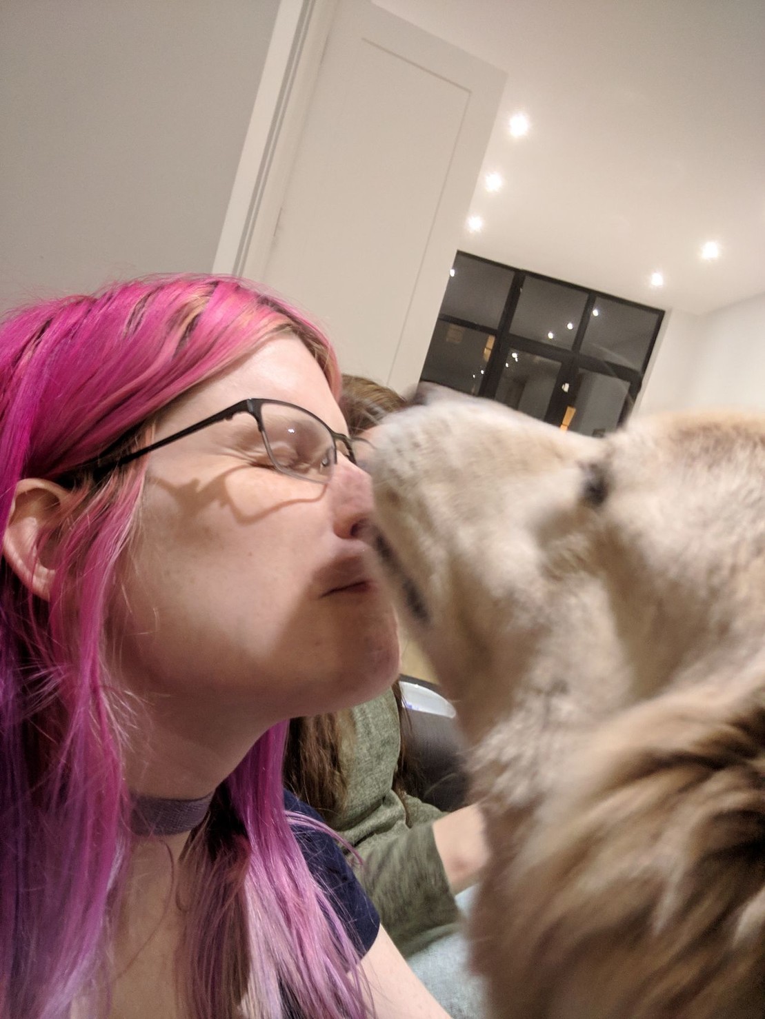 flurry licking my face