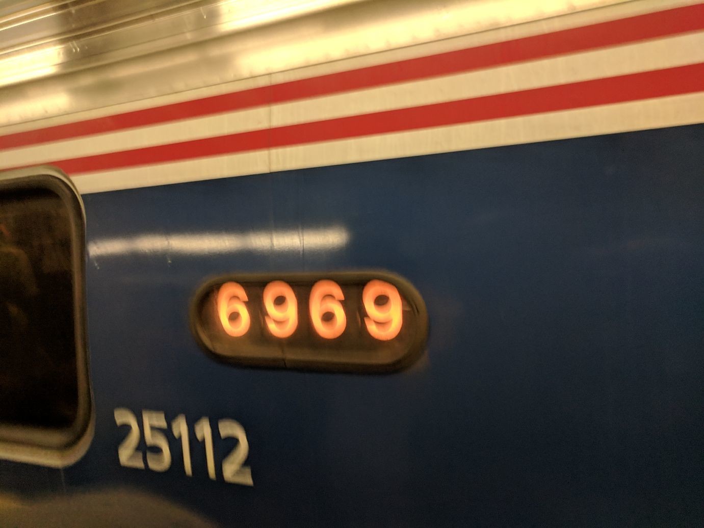 Amtrak car number 6969
