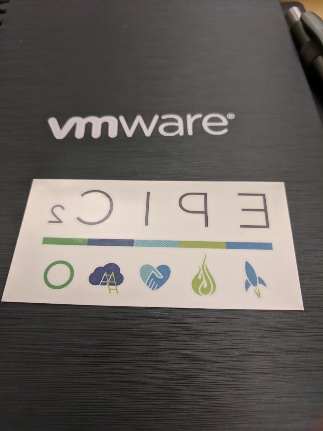 a VMWare branded temporary tattoo