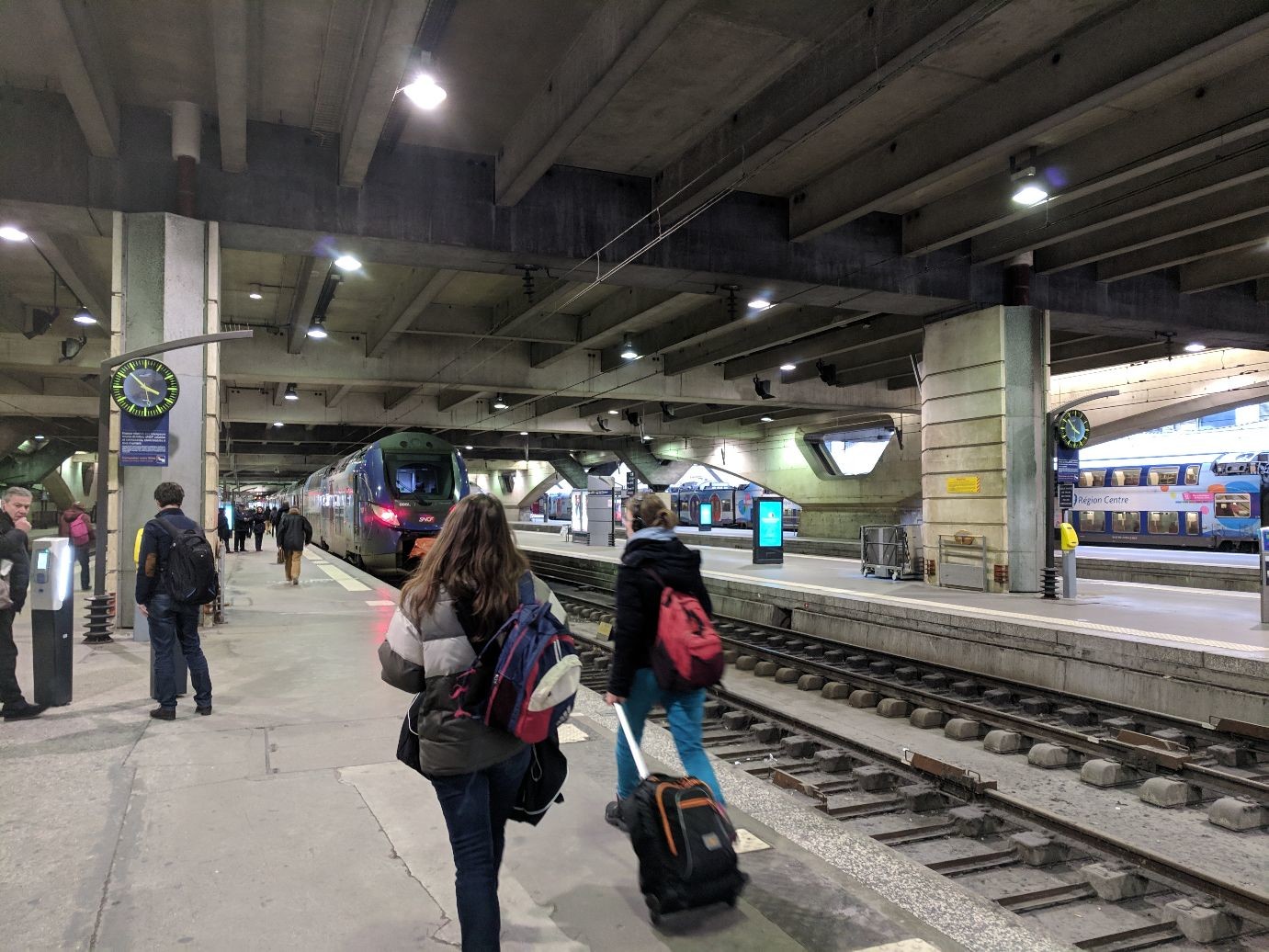 another train in the same concrete bunker