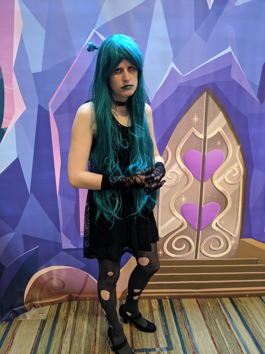 me dressed as Queen Chrysalis from My Little Pony