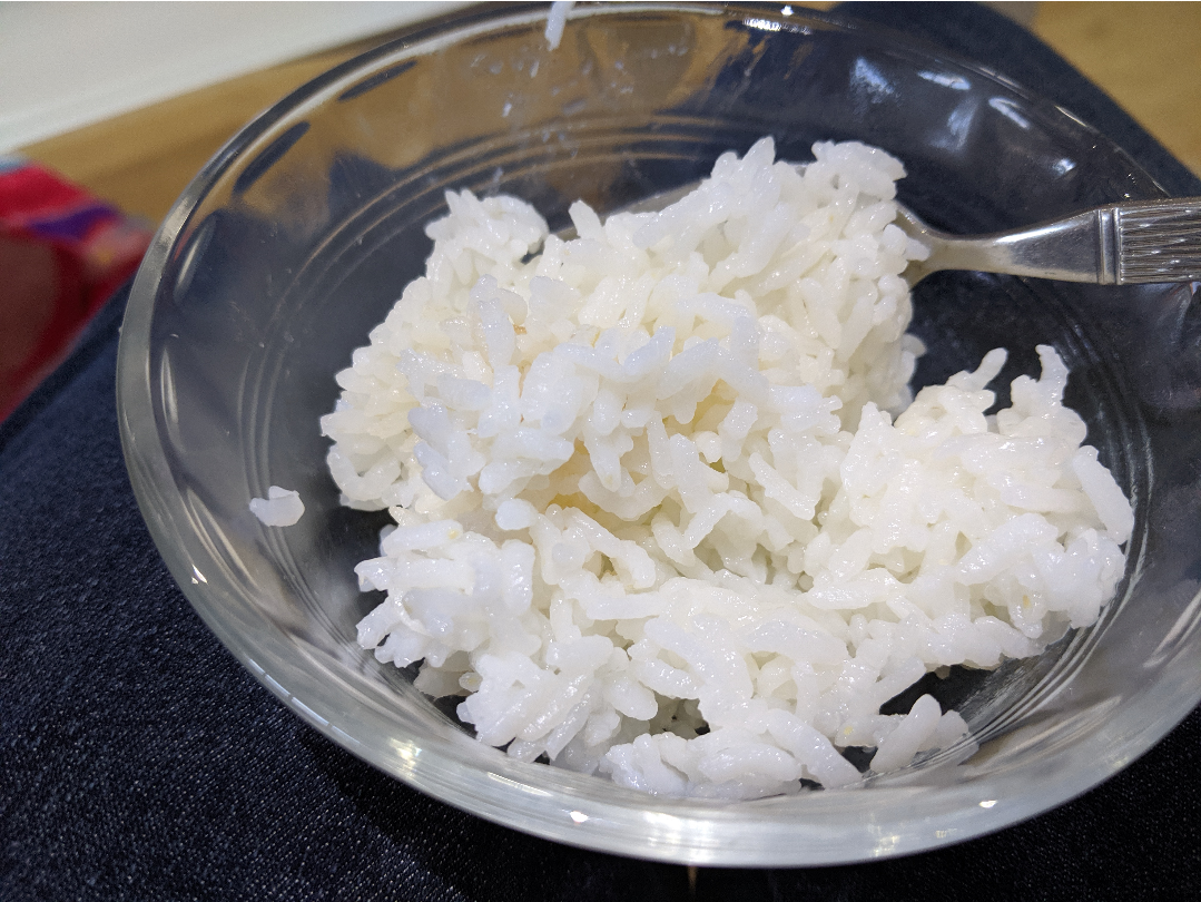a small bowl of plain white rice
