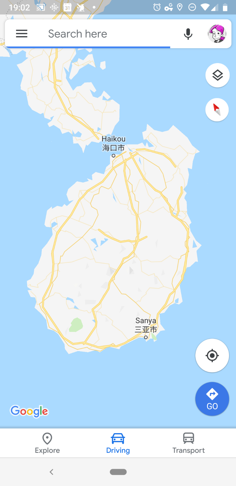 a map of an egg shaped island