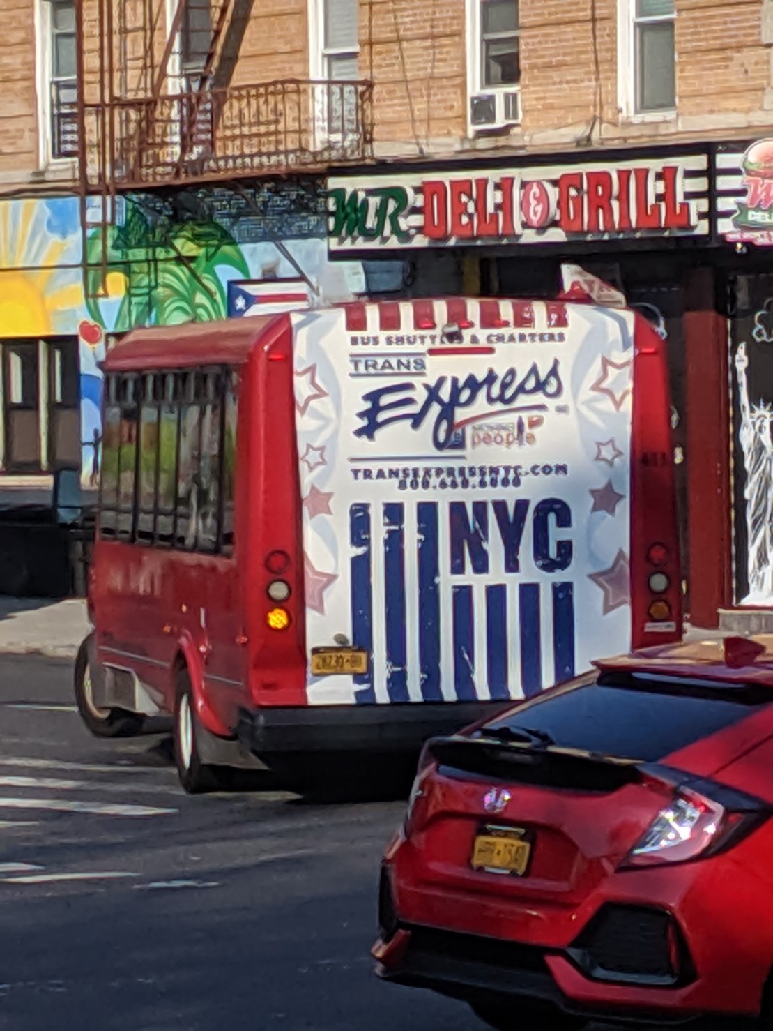 a bus labelled Trans Express
