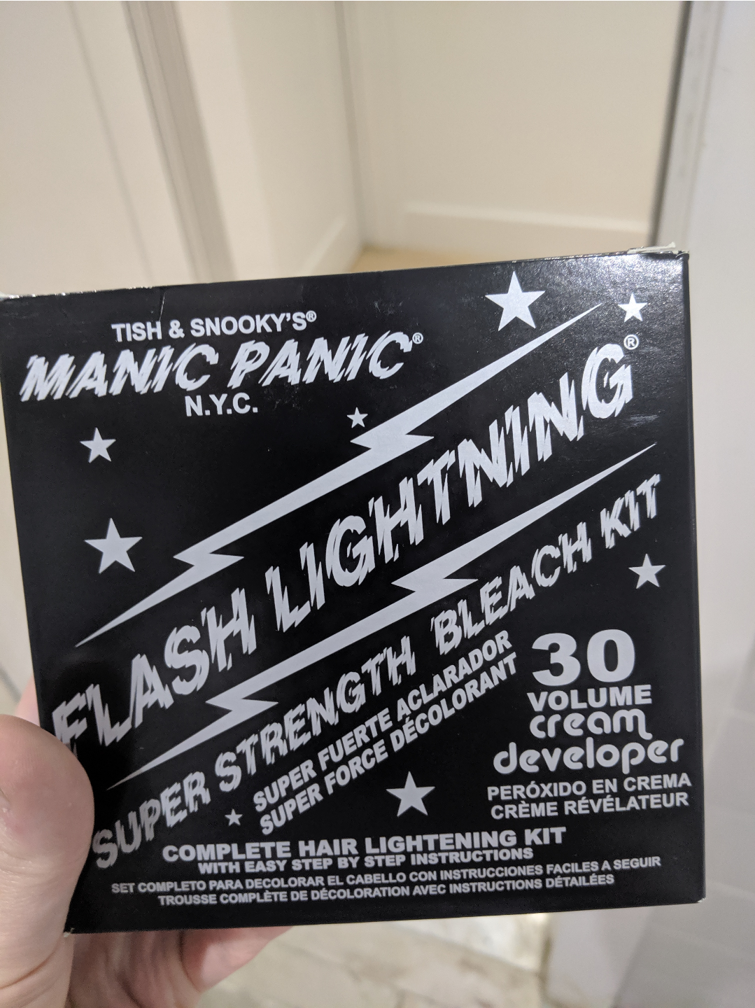 a box of hair bleach