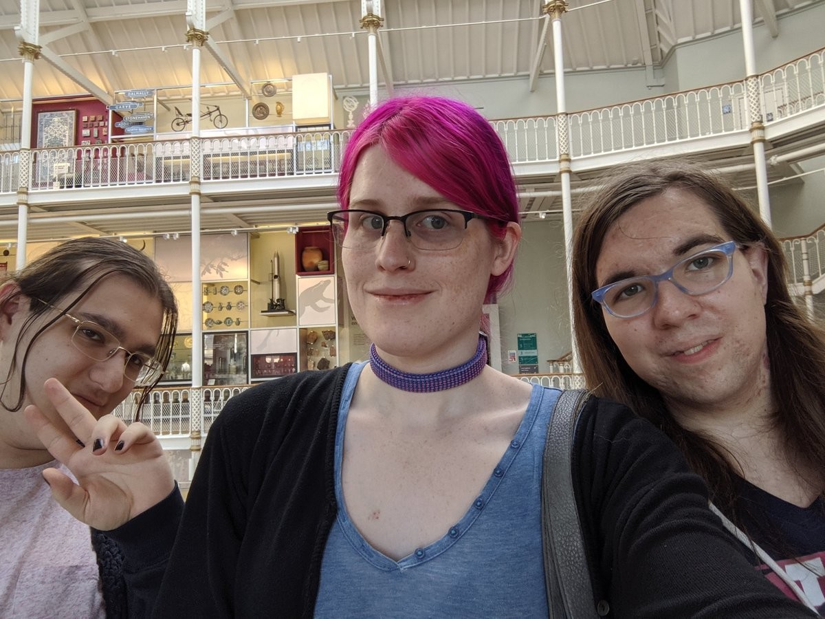 Amber, Natalie and I in the Scottish National Museum