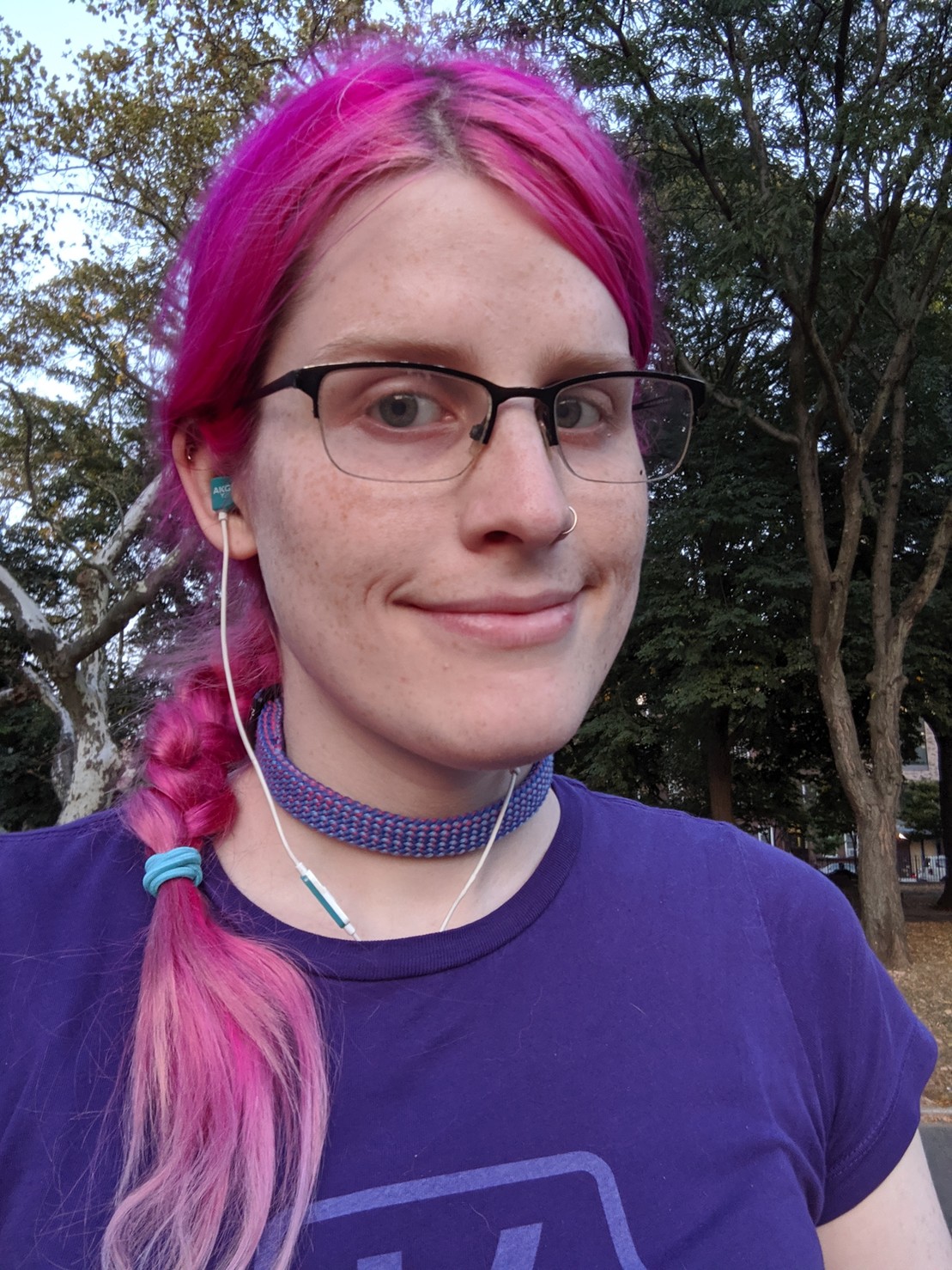 a smiling selfie of me in a park