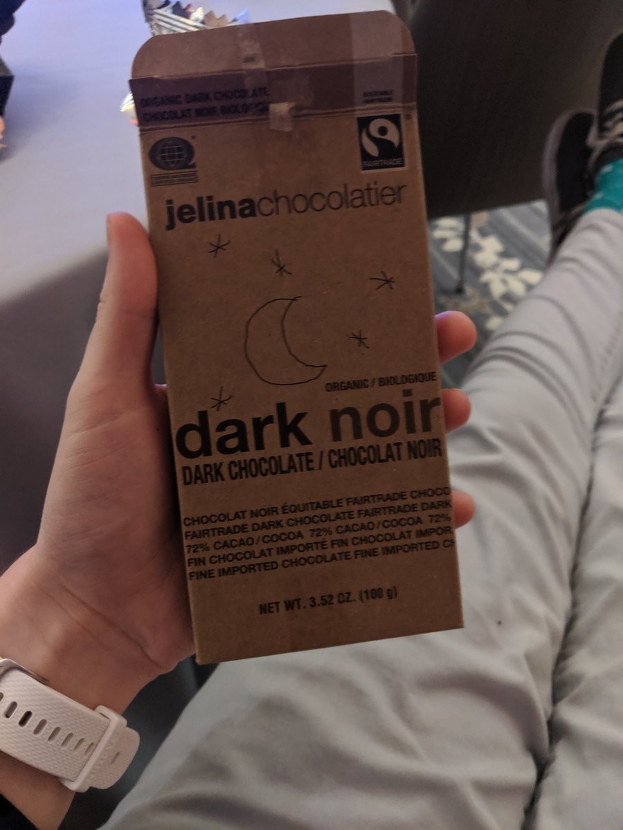 A 100g bar of chocolate