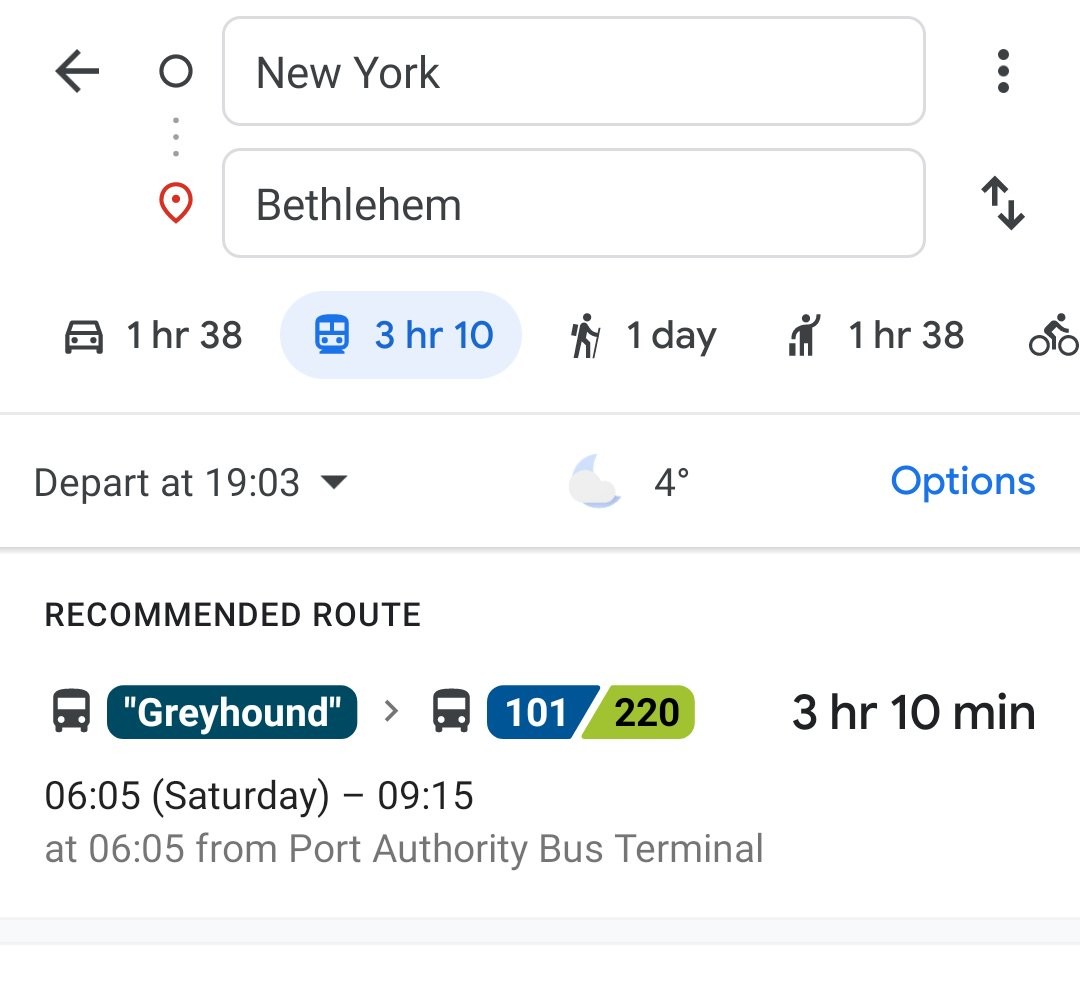 Directions with “greyhound” in scare quotes