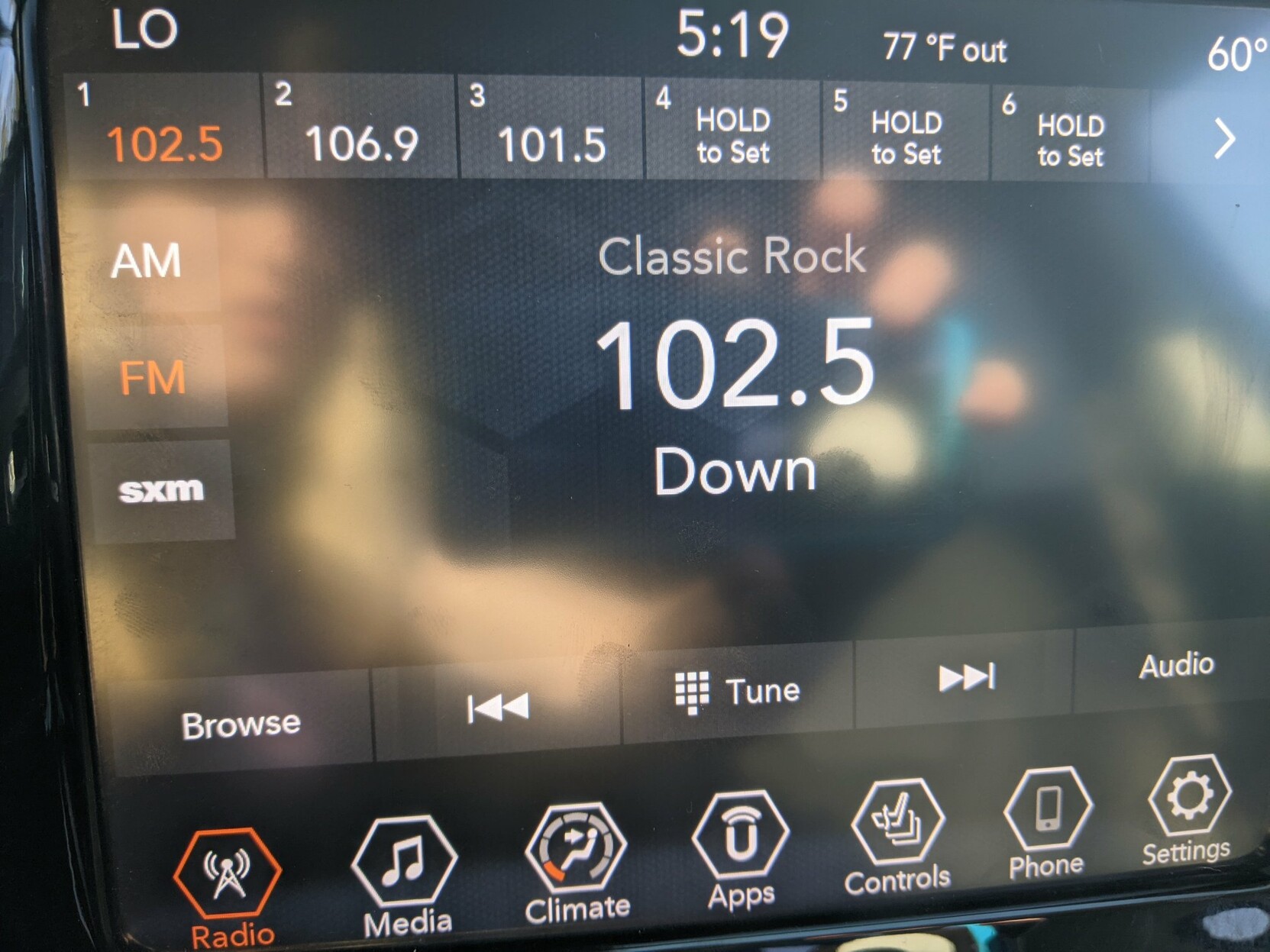 A bunch of rectangular buttons with a orange highlight colour