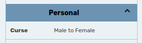 Personal

Curse: Male to Female